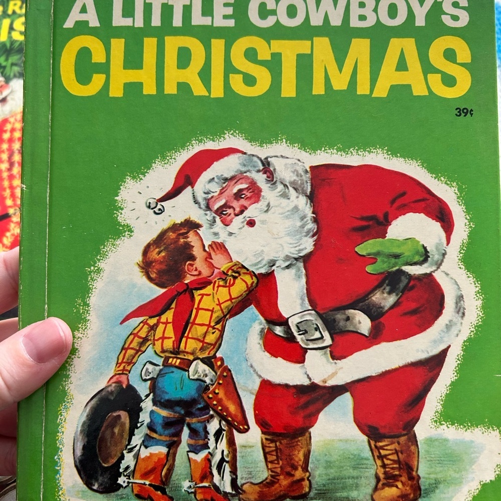 🔥$2 A Little Cowboy's Christmas Book vintage circa 1950 📗